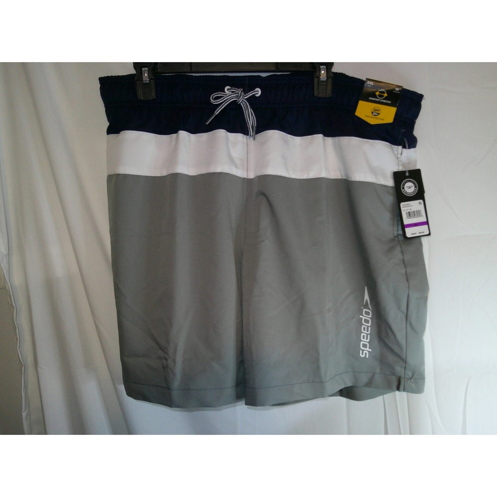 Speedo Swim Trunks 18 Outseam Comfort Stretch UPF 50+‎ Sun XXL $30 NWT